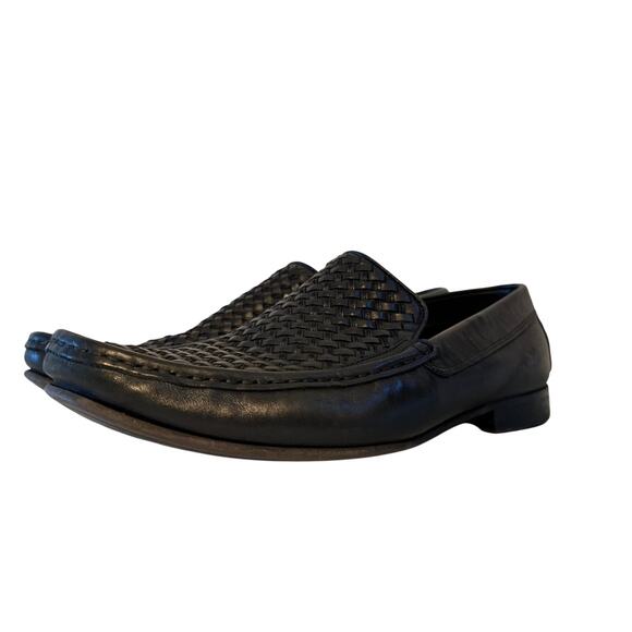 Donald Pliner Doug Woven Leather Loafer Shoes Mens Sz 10 Black main image 7